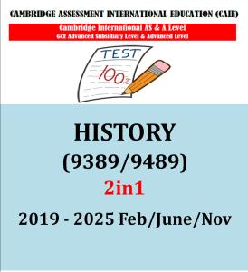 A Level History 9389/9489 Past Papers 1234 ( 2in1 Versions )