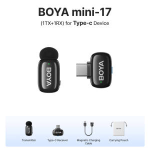 (New Arrivals)BOYAmini Wireless Microphone Lapel Microphone Super Mini Mic for Vlogging Live iPhone
