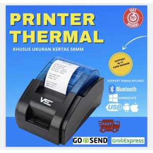 MOKA POS PRINTER BLUETOOTH / PPOB POS THERMAL 58MM VSC TM-58D PRINTER KASIR ATAU ALAMAT