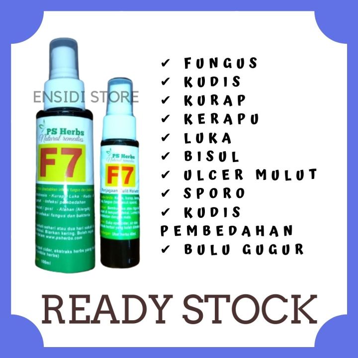 PS Herbs Spray F7 Ubat Anak Kucing Kurap Sporo Kudis Fungus Anjing