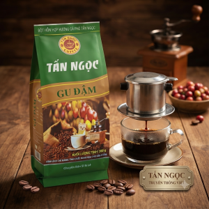 Cà Phê Tấn Ngọc Rang Xay Pha Phin Bột Hỗn Hợp Cà Phê 500gr Coffee Gu Đậm Vị Thanh Hương Moka