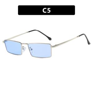 JN IMPRESSION Fashion Small Metal Square Frame Sunglasses Retro European and American High Sense Street Shooting Sunshade Sunglasses
