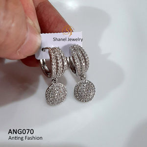 Anting Wanita BVL Klip Jurai Diamond Gold Plated Perhiasan Fashion Import Premium Mewah Anti Karat ANG070 SJ