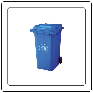 【JJ HOME】Large Outdoor Trash Bin with Wheels/100L120L Dustbin for Waste Sorting