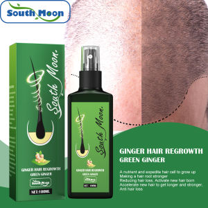 South Moon Ginger Fast Hair Growth Essence Spray 100ml Ginger Juice Hair Growth Liquid Anti-Hair Loss Hair Loss Treatment Men Women Natural Ginseng Ginger Hair Growth Oil Original Magic Hair Growth Essence Products Healthy Hair Growth Spray Liquid