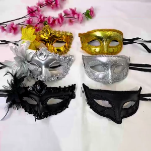 2 Pcs Venetians Mask Masquerade Mask Halloween Mask Party Mask Half Face Mask Evening Proms Mask Mardi Gras Mask