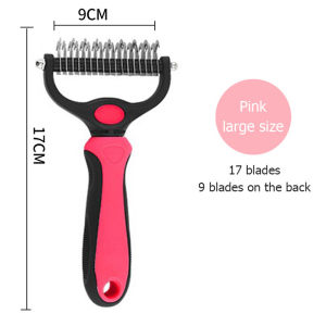 Pet double-sided detangling comb dog comb cat grooming and hair removal comb pet supplies
