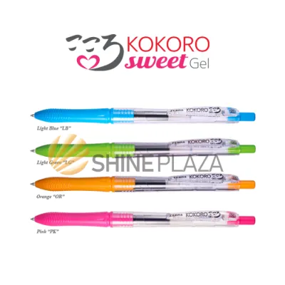 Pulpen Gel Kokoro Sweet 0.5mm - Bolpen Pena Gel Hitam Zebra 05 mm