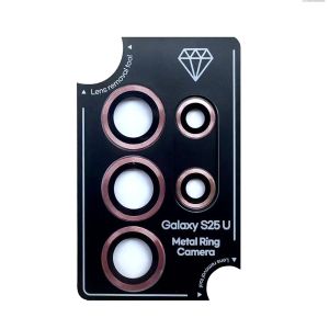 【✅SG LOCAL STOCK🔥】RICHMENTMALL Diamond Glass Camera Lens Protector for Galaxy S25 edge/S25 Ultra - 9H Hardness Metal Ring HD Clear Anti-Scratch Case Friendly
