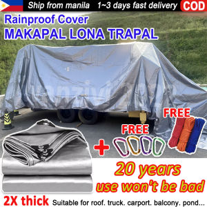 Large Sizes Lona Trapal Makapal Waterproof Roof Canopy Silver Tarpaulin Heavy Duty Outdoor Rainproof Cover