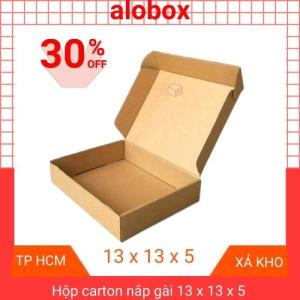 Thùng carton giấy hộp carton nắp gài/nắp cài hộp carton đóng hàng phụ kiện quần áo kích thước 13x13x5cm combo 40 hộp giao hàng nhanh hỏa tốc tp. HCM - alobox