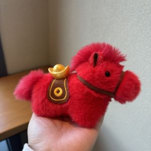 Horse year ornaments plush toys simulation pony pendant cute doll doll keychain dolls