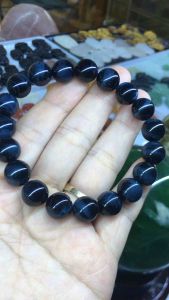 Vòng tay đá mắt hổ đen xanh VIP 10li