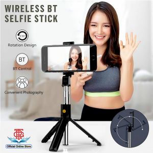 K07 3 In 1 Tongkat Tongsis Wireless Bluetooth Remote Selfie Stick Tripod Monopod HP Gimbal Stabilizier Video Konten Unboxing