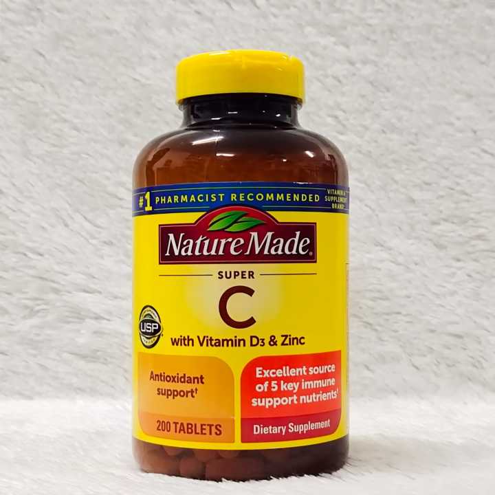 Nature Made Super C with Vitamin D3 & Zinc 200 Tablets Lazada Indonesia