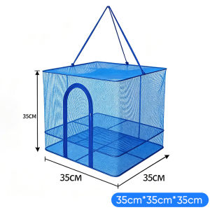 Anti-Fly Layer Foldable Drying Net For Fish Vegetables Fruit Herb Mesh Hanging Drying Rack With Zippers