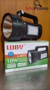 SENTER TANGAN LUBY L-2673 LED 10W 12LED SMD RECHARGEABLE original