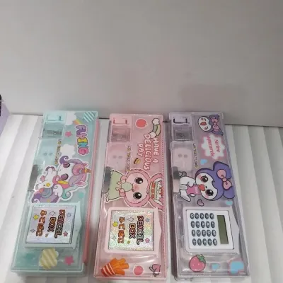 TERMURAH TEMPAT PENSIL KALKULATOR & LAMPU LUCU DENGAN DESAIN KARAKTER IMUT DAN WARNA CERAH | COD