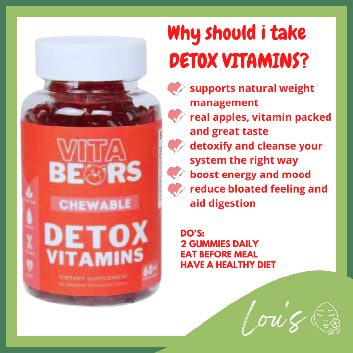 VITABEARS DETOX VITAMINS with Pure Apple Cider Vinegar Chewable