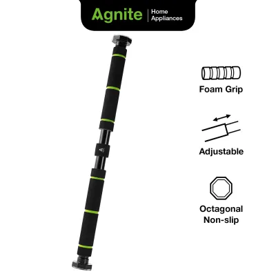 Agnite Adjustable Pull Up Bar/Chin Up/Doorway Door Bar/Iron Gym 64 - 130cm Kapasitas 100 kg ER06X