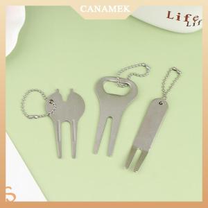 [CANAMEK] Zinc Alloy Golf Fork Line Divot Repairing Curved Fork Tool Green Repair Tool