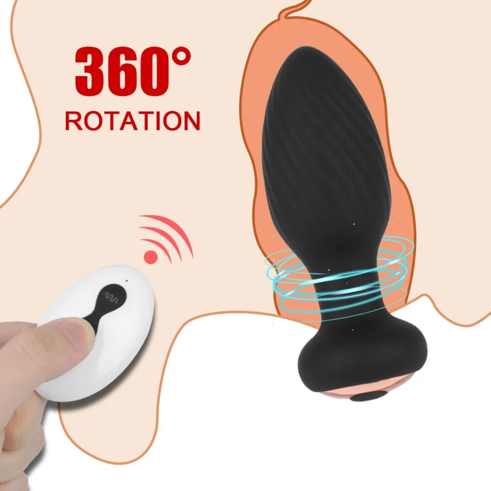 Privacy Shipping]Anal Plug Vibrator Wireless Remote Control Sex Toys for  Women Men Gay Sex Shop 7 Modes Rotating Prostate Massage Butt Plug sex toy  Silicone Anal Plug Ikoky Adult Toy - Lazada |