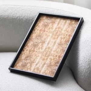FFBH Wooden Storage Trays Non Slip Platter Coffee Dishes Kitchenware Flat-panel Storage Trays Presentation Plate Home Organization 8K3Q7