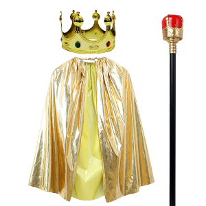 King Costume Kostum King Anak Jubah Topi Kings Crown Mahkota Raja Kostum Halloween