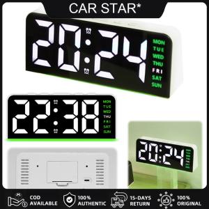 COD [จัดส่งฟรี] นาฬิกาปลุกดิจิตอล LED นาฬิกาอิเล็กทรอนิกส์ผนังจำนวนมากแสดงโต๊ะทำงานนาฬิกาปลุกอุณหภูมิ/วันที่แสดงสำหรับห้องนอน