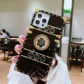 TYH Fashion Glitter Plaid Flower Phone Cases For Honor X8 X9 X7 X6 X40 GT X40i X30i X30 Max X20 X20SE 5G 4G Anti-vibration case Finger ring bracket quadrilateral anti-drop casing. 