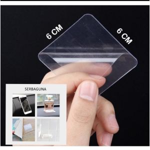 5PCS Double tape kotak 6x6cm lakban kotak 2 sisi lem 2 sisi persegi 6cm lakban 2 sisi kotak 6cm /  lakban double tape kuat / double tape anti air kuatSW F28