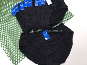 Combo 10 quần lót nữ cạp cao chất cotton cao cấp phối ren bigsize lưng cao co giãn thấm hút từ 45kg đến 100kg NT120 đen nội y MarketOnline