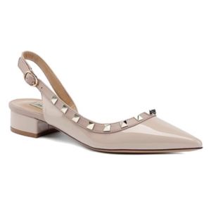 Free Shipping 2026 New Rivet Hollow Small Leather Shoes Summer Dress Heels Nude Color Small-Style Flats For Women