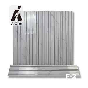 AOne Waterproof Board PVC Grille Wall Panel Modern 3D Solid Ecological Wallpaper Wood Design Home Living Office Room Wall Decor