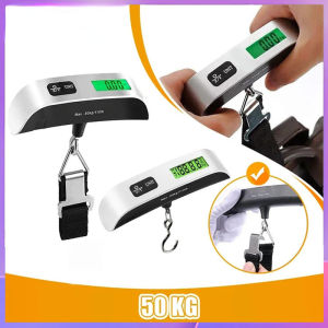 50KG LCD Display Digital Scale Portable Travel Bag Hanging Steelyard Hook Balance Scale Tool Timbang Beg Penimbang Berat