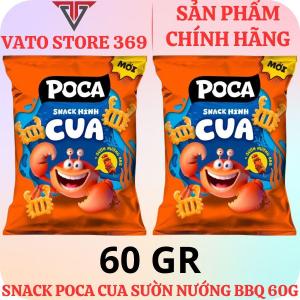 Bánh snack hình cua vị sườn nướng bbq POCA gói 60g