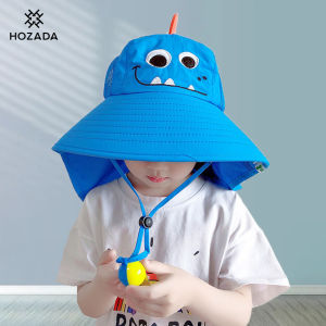 HOZADA Kids Sun Cap Children Beach Hat Travel Sun Hat Casual Sun Hats Portable Beach Cap Large Brim Cap Sun Protection Cap UV Protection for Children