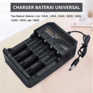 COD Taffware Charger Cas Baterai Universal USB Lithium 18650 4 Slot / Cas Baterai 18650 Multifungsi Bisa untuk Banyak Macam Ukuran Baterai / Cas Baterai Serbaguna Multifungsi / Cas Battery 18650 / Charge Baterai 4 Slot