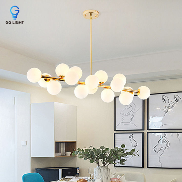 [Free bulbs+Tricolor Changeable] 45 Lamps 100CM Gold Dining Table ...