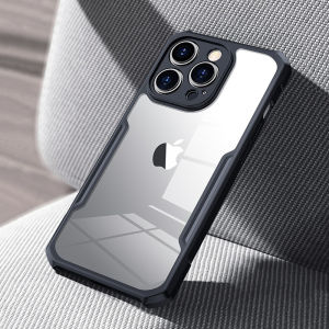 CrashStar Airbag Anti-fall Transparent Hard Phone Case For iPhone 15 14 13 12 11 Pro Max X XR XS Max 8 Plus 7 Plus + SE 2020 Simple Clear Shockproof Phone Cover Casing Shell