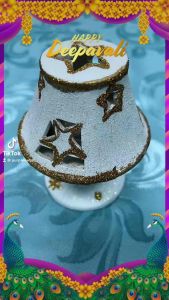 Clearance Stock -  Sambrani Stand/Ceramic with Glitters / 12cm