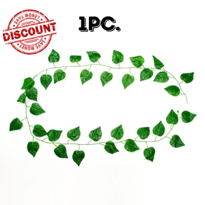 3PCS Artificial green leaf rattan vine plant leaf birthday party wedding decoration 2 meters