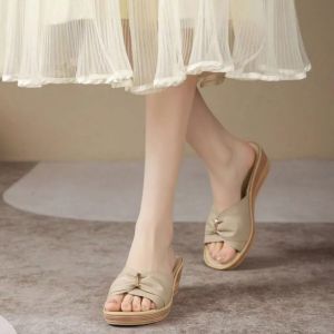 Raindoz RMH 345 - Sendal Kelom Casual Wanita | Sandal Wedges Sintetis Tinggi 5 Cm