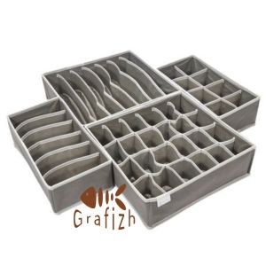 Kotak penyimpanan pakaian dalam / kaos kaki / storage box underwear / organizer box (1set isi 4)