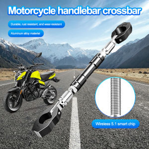 【In Stock】 Motorcycle Electric Vehicle Modified Balance Bar - Black Universal Adjustable Handlebar Cross Bar Made of Aluminum Alloy