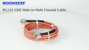 2PCS 3FT RG142 UHF Male to Male Coaxial Cable Low Loss Low VSWR Waterproof Prevent Fall Apart Connector Ideal for Ham Radio CB Radio Antenna Analyzer