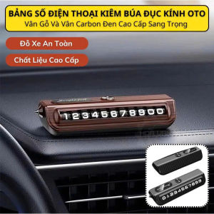 Bảng Ghi Số khẩn cấp Ô Tô Kiêm Búa Phá Kính Vân Gỗ Carbon Sang Trọng Biển Số Cao Cấp Cho Xe Hơi