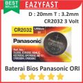 Baterai BIOS CMOS CR2032 Original Panasonic CR 2032 3V Kancing Koin. 