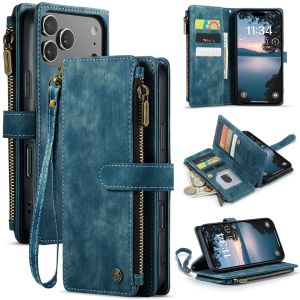 Case For iPhone 17 16 15 14 13 12 11 Pro Max iPhone 17 16 15 14 7 8 Plus SE 2022 Magnetic Leather Wallet 10 Card Slots Flip Cover Casing