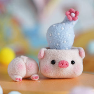 Mini Plant Decoration Wool Felt Kit DIY Handmade Birthday Gift Needle Felting Cucuk Bulu Jarum Hadiah Hari Jadi 羊毛毡盆栽礼物
